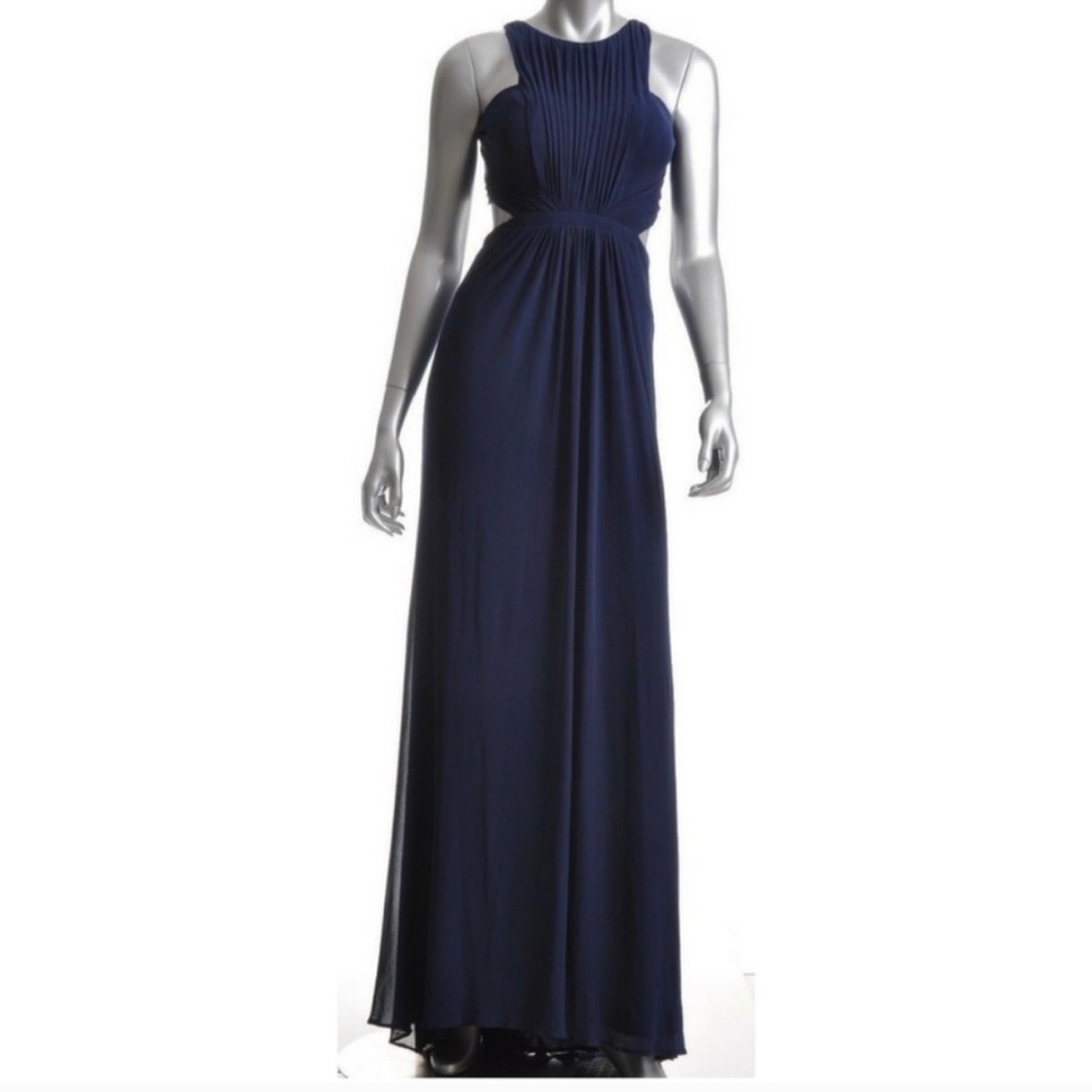 La femme navy cut out dress